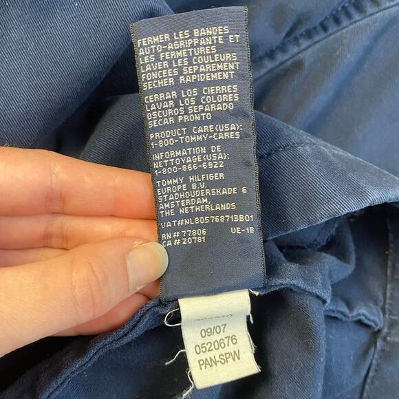 Tommy‎ Hilfiger Lightweight Cotton Ivy Jacket Men’s Size L Blue Preppy - Picture 8 of 9